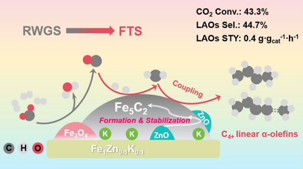 平衡Zn–O–Fe界面与碳化铁实现CO2加氢超高产率制直链α-烯烃<br/>