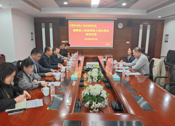 湖南省人民政府驻上海办事处一行到访高研院